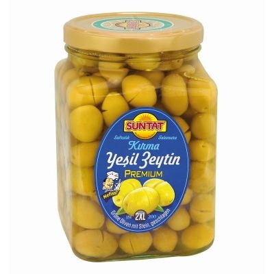 SUNTAT Premium Kirma Grüne Oliven 6x1600ml Dose.