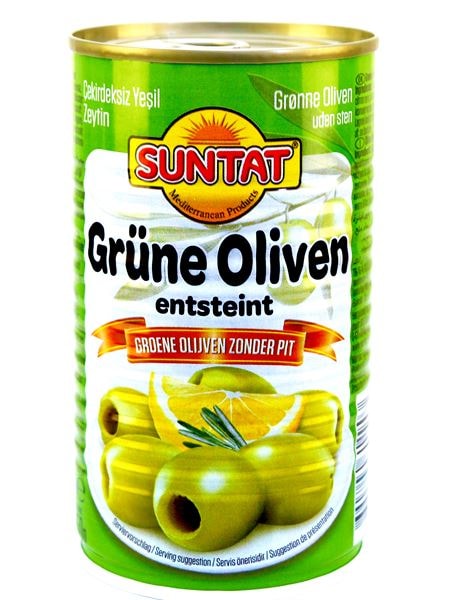 SUNTAT Grüne Oliven o. Stein 400ml Dose