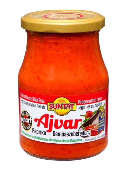 SUNTAT Ajvar scharf 370ml Gl.